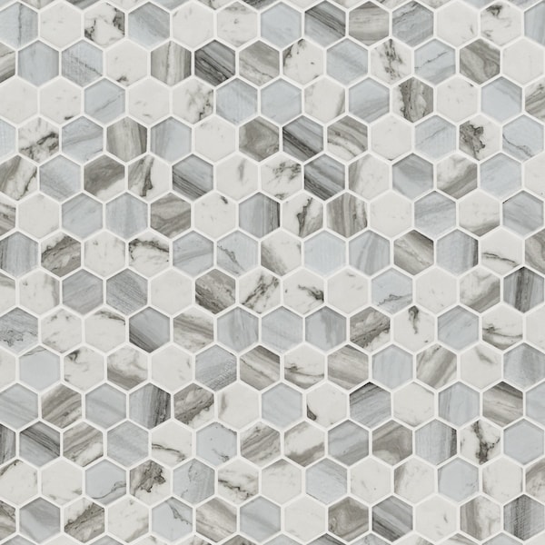 Msi Esperanza Hexagon 11.73 In. X 11.89 In. Glass Mosaic Wall Tile, 15PK ZOR-MD-0525 - main